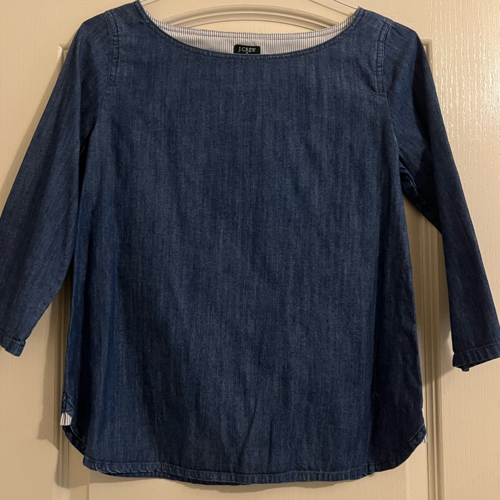 J. Crew Women's Indigo Denim Blouse